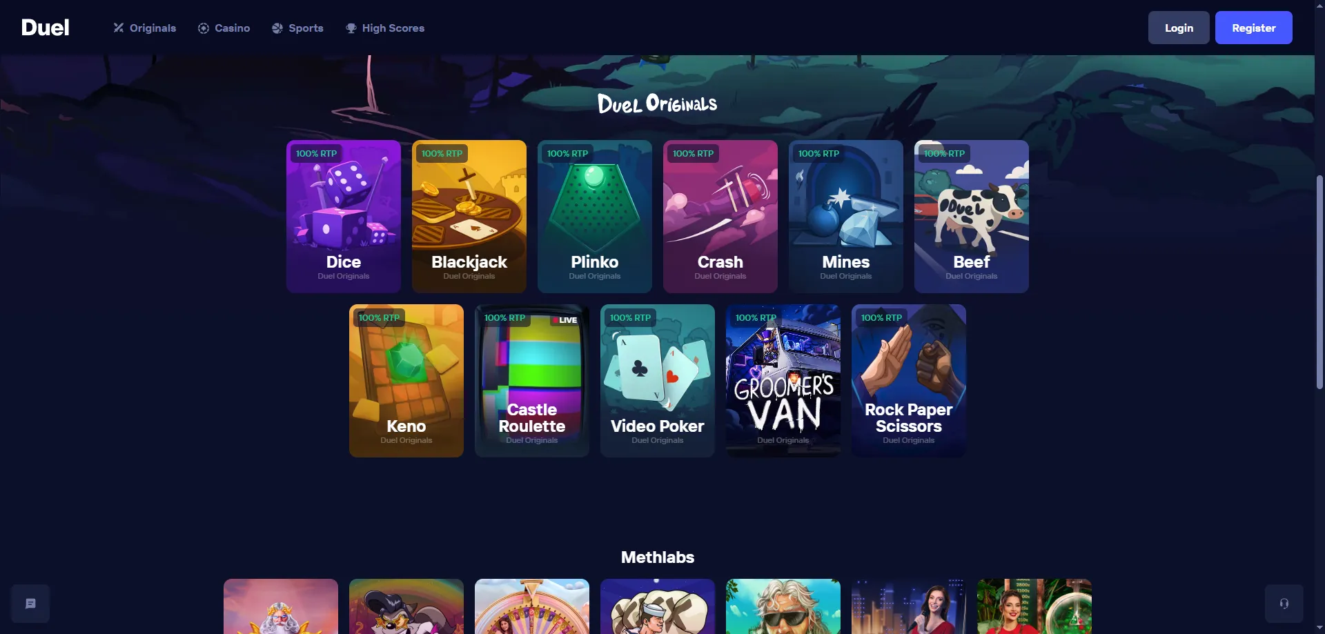 Duel Casino izbor več kot 5000 spletnih iger in slotov